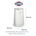 thumbnail image 2 of Humidificador de Aire Clorox  Niebla Fría Luz LED UV Silencioso Modo Sueño y Automático Hasta 40h de Vapor, 2 of 10