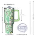thumbnail image 2 of OBREWU Pioneer Flower Tumbler with Handle and Lid,Pioneer Flower 40oz Double Wall Vacuum Insulated Tumbler,Cups Gift for Women and Men, 2 of 7