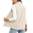 thumbnail image 4 of Enjoytime Fleece Vest for Women Stand Collar Sleeveless Zip Up Gilet Plus Size Lightweight Casual Warm Jacket with Pockets, 4 of 7