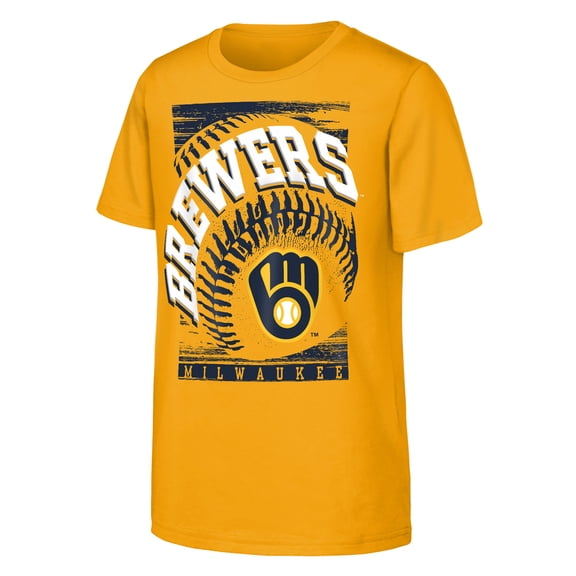 Youth Outerstuff Gold Milwaukee Brewers Speed Pitch T-Shirt