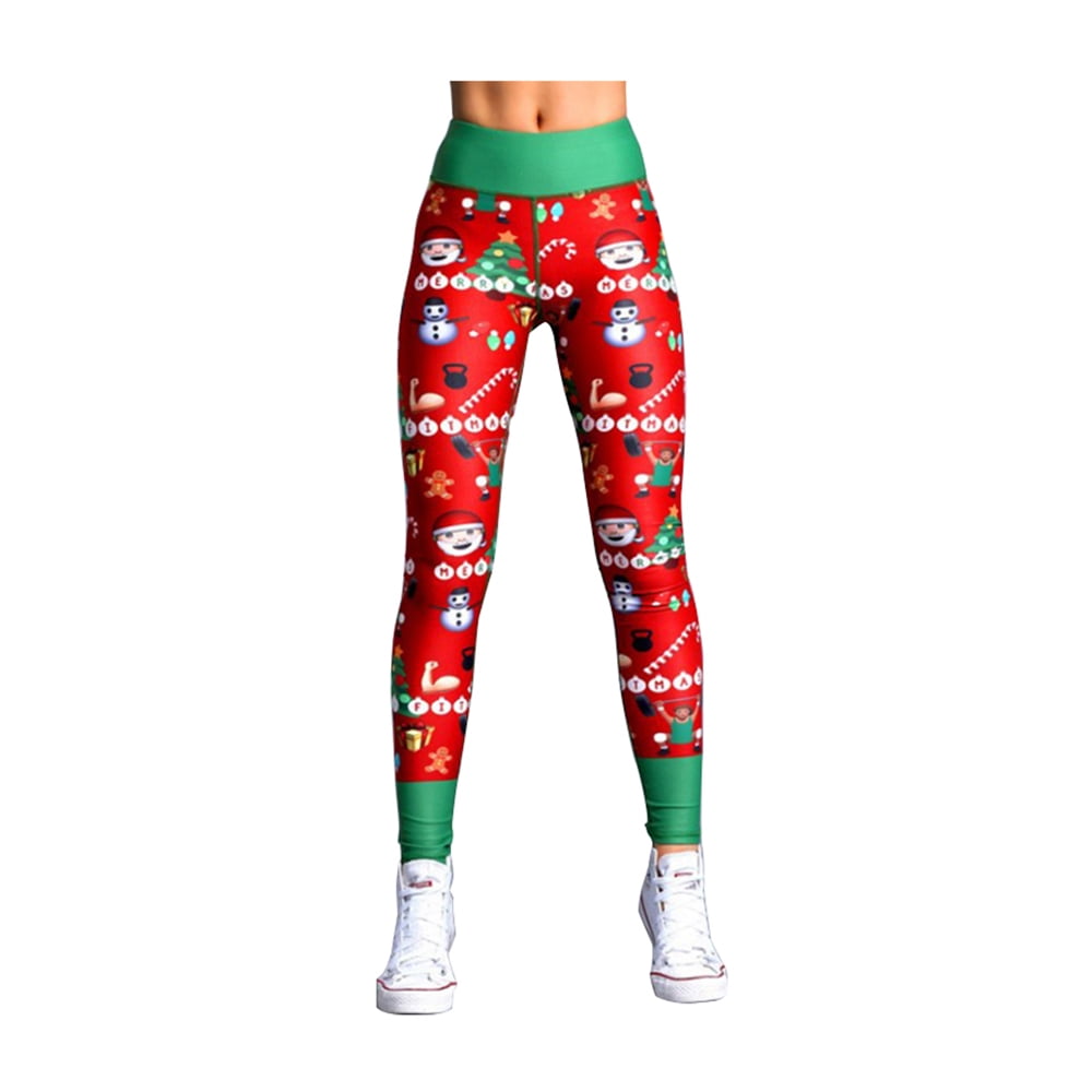 christmas running leggings
