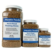 Aquatic Foods Inc. Koi 7/16" x 5/32" 28% Protein Floating Sticks for Koi, Goldfish, All Pond Fish, All Aquatic Turtles...WL 5oz Sm Jar