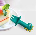 thumbnail image 4 of VALINK 2Pcs Infant Silicone Spoons Fork Set Baby Feeding Training Spoons and Fork Short Handle Food Grade Children Tableware, 4 of 7