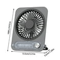 thumbnail image 2 of Black Compact Black Travel Fan With Variable Speed Control Foldable Design For Camping Hiking And Car Ventilation #Jztc8, 2 of 5