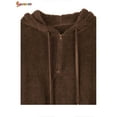 thumbnail image 5 of Spencer Women's Warm Fuzzy Fleece Sweatshirt Casual Loose Sherpa Pullover Hoodies with Pockets Oversized Outwear (2XL, Coffee), 5 of 5