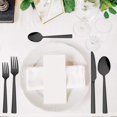 thumbnail image 4 of HLONK 40-Piece Black Silverware Set with Drawer Organizer  Stainless Steel Flatware Cutlery Set for Home Restaurant  Elegant Eating Utensils Tableware Plus Plastic Tray, 4 of 7