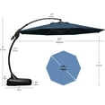 thumbnail image 5 of GRANDPATIO Napoli SUNBRELLA 12Ft Round Canteliver Patio Umbrella with Base, Canvas Sapphire Blue, 5 of 7