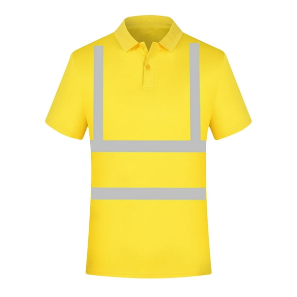 Camisas de Manga Corta de los Hombres Color Sólido Reflectante Ligero Transpirable Botón de la Camisa de Solapa Fácil, Girar Abajo Cuello Superior