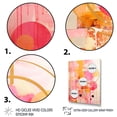 thumbnail image 3 of Designart "Island Sunrise Pink Gold Collage" Abstract Framed Wall Art - Modern Pink Abstract Collages Entryway Framed Wall Art Print, 3 of 6