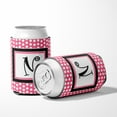 thumbnail image 5 of Letter N Monogram - Pink Black Polka Dots Can or Bottle Hugger, 5 of 5