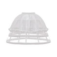 thumbnail image 2 of Segolike Hoop Skirt Petticoat Lolita Crinoline Underskirt Skirt Bustle Petticoat Vintage Women Hoops Pannier Petticoat for Prom Gown Dress White, 2 of 8