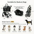 thumbnail image 3 of SKISOPGO 3-in-1 Pet Stroller For Small And Medium-sized Dogs And Cats, Foldable, 3 of 5