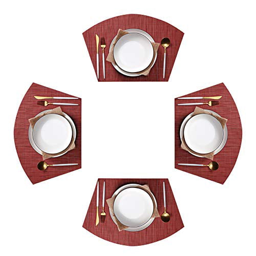 Jutao Round Table Placemats Set Of 4, Round Table Placemats Set