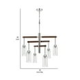 thumbnail image 5 of 38 Inch Modern Chandelier, Free Hanging Cylinder Glass Shades, Chrome- Saltoro Sherpi, 5 of 5