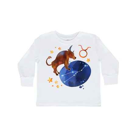 

Inktastic Taurus Constellation Zodiac Sign Illustration Gift Toddler Boy or Toddler Girl Long Sleeve T-Shirt