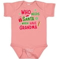 thumbnail image 3 of Inktastic Who Needs Santa when I Have Grandma Boys or Girls Baby Bodysuit, 3 of 5