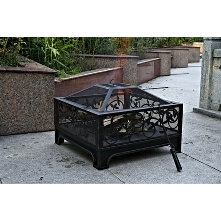 Montreux 26 Square Steel Fire Pit Walmart Com