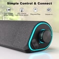 thumbnail image 3 of Altavoces para computadora SOULION R50, Bluetooth, 3.5 mm, barra de sonido para PC, 3 of 7