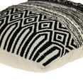 thumbnail image 6 of Parkland Collection Chase 18x18" Striped Cotton Fabric Throw Pillow in Black, 6 of 8