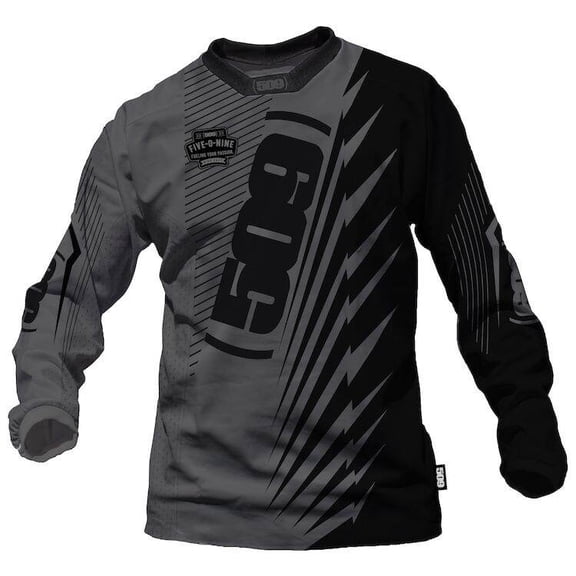 Motocross Men Black White Cycling Jersey Breathable Downhill MTB Long Sleeve Shirt
