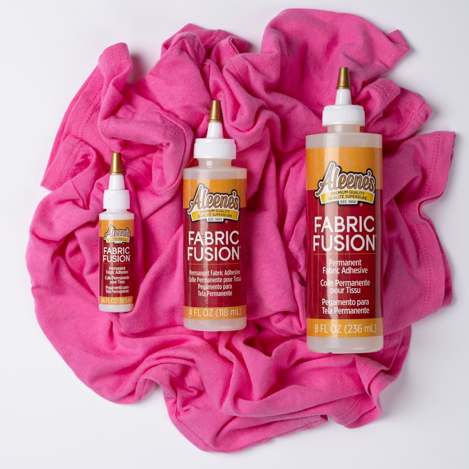 Aleene's Fabric Fusion Permanent Adhesive No-Sew Glue, 4 fl. oz.