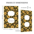 thumbnail image 3 of Balery Vintage Plaid Sunflower for Duplex Wall Plates Kit, Electrical Outlet Covers, Standard Size 1-Gang 5.0" x3.0", Electric Receptacle Plug Covers-Style S, 3 of 6
