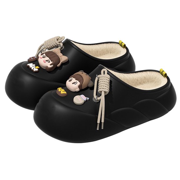Dibujosas Con Forrado Calientes Lindas Caseras Zapatos Envoltura Casual No Deslizamiento Cómodo Impermeable para Adultos