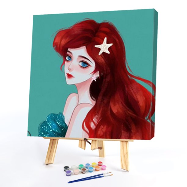 Cuadros Decorativos Princesa dibujos animados lienzo pintura al óleo por números pared arte decoración (B52) Sywqhk Nuevos Originales