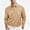 Khaki, variant on ZZwxWA Men's Long Sleeve Henley Shirts Regular Fit Casual Button Classic Golf Work Shirt Collared Basic Tee Tops with Pocket