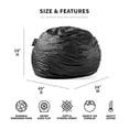 thumbnail image 4 of Big Joe 0010655LAM Large Fuf with Removable Washable Cover, Black Lenox, 4 of 4