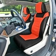 thumbnail image 2 of FH Group Universal Fit Faux Leather Car Seat Covers for SUV, Truck Split Rear Bench Full Set - Tangerine, 2 of 6
