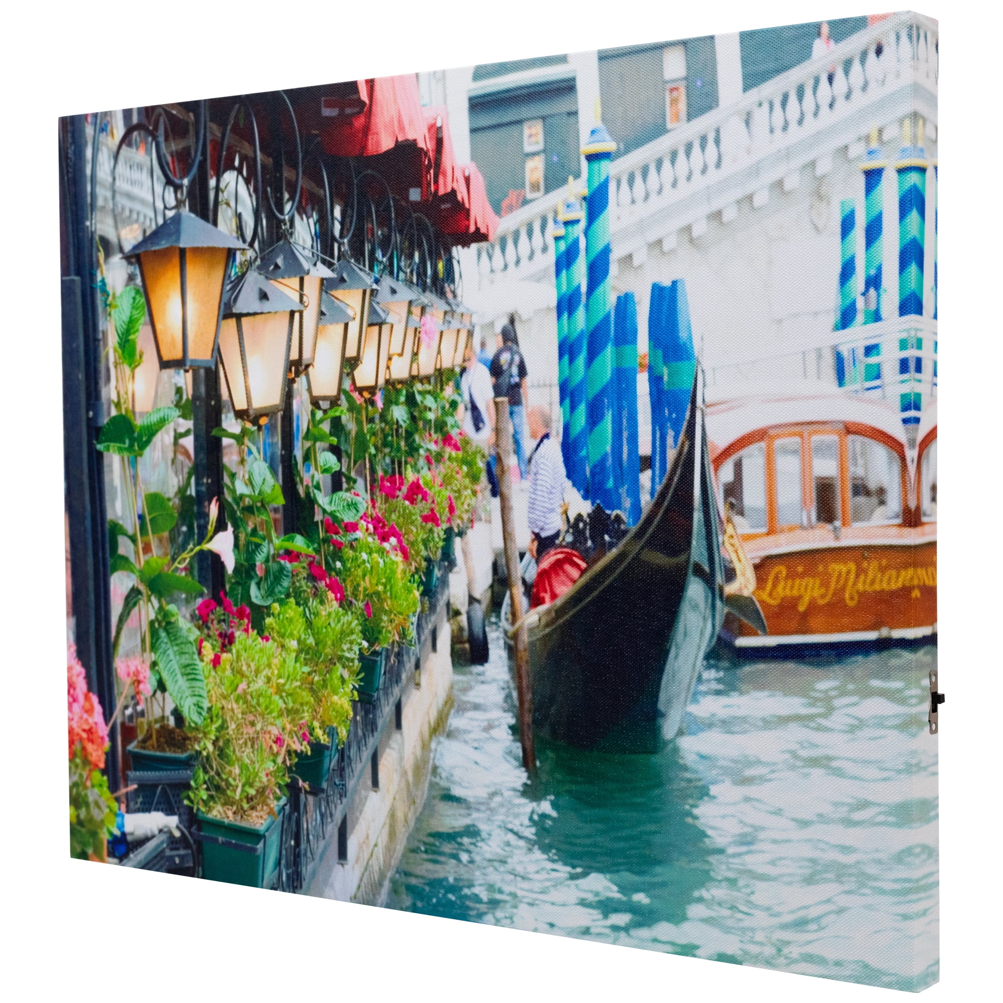 Northlight LED Lighted Flickering Venice Gondola Ride Canvas Wall Art - 11.75" x 15.75"