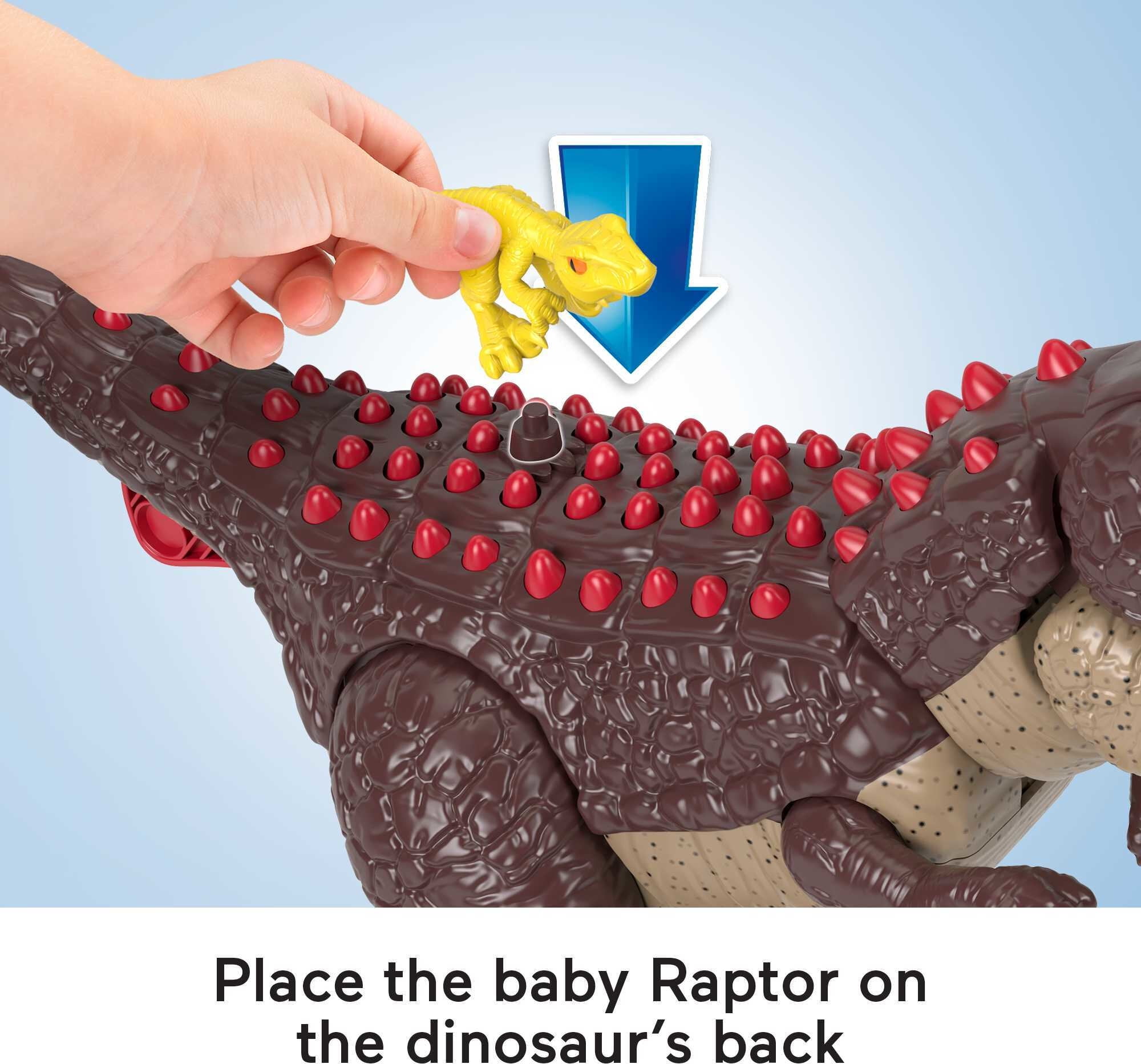 Imaginext Jurassic World Carnotaurus Dinosaur Toy with Spike Strike Action, 2-Piece Preschool Toys