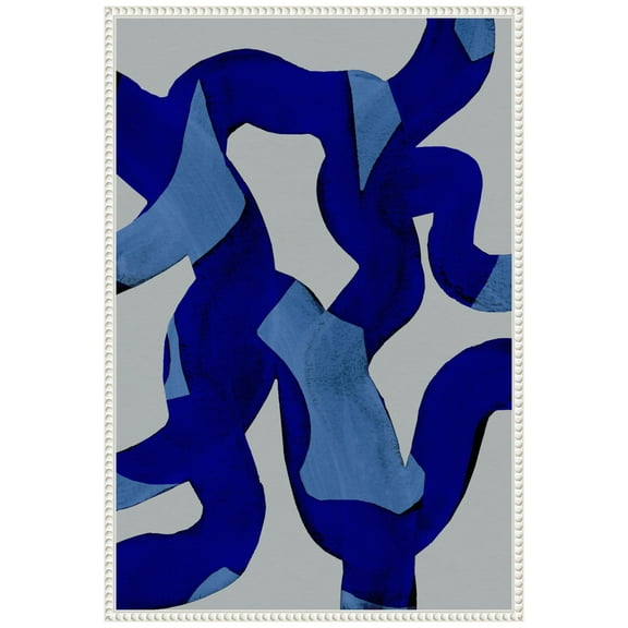 Amanti Art Abstract Brush Strokes Framed Canvas Wall Art Print