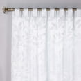 thumbnail image 2 of Superior Blackout Leaves Light Filtering Back Tab Curtain Panel Set, 52"x63", White-White, 2 of 7
