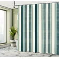 thumbnail image 4 of Ambesonne Retro Shower Curtain, Classical Stripes Art Vintage, 69"Wx75"L, Dark Teal, 4 of 4