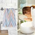 thumbnail image 7 of Yayeee 2 Pack Hand Towels for Bathroom 100% Cotton 16" x 28" Soft Absorbent Kitchen Towel, Purple Geometric, 7 of 7
