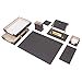 thumbnail image 3 of Leather Desk Set, 10 Pieces, Double Document Tray, Desk Organizer (GRAY), 3 of 4