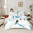 thumbnail image 4 of Castle Fairy Winter Skiing Twin Comforter Sets,Extreme Sport Bedding Set,Blue Bedding Set, 4 of 8