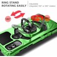 thumbnail image 5 of Nagebee Phone Case Compatible for Motorola Moto G Play (2023) with Tempered Glass Screen Protector, Full-Body Protective [Military-Grade] Magnetic Car Mount Ring Holder Heavy-Duty Cover (Green), 5 of 7