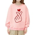 thumbnail image 3 of Gelikeya Oversized Girls Sweatshirt Valentines Day Crew Neck Funny Sweatshirts Trendy Oversized Loose Winter Clothes & 2-3 Years, 3 of 5