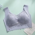 thumbnail image 2 of Eashery Bras for women plus size Women Gathered Beautiful Back Lace Wrapped Chest Vest Without Steel Ring Fixed Cup To Collect Auxiliary Seamless Chest Wrapped Bra Light Blue 3XL, 2 of 5