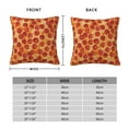 thumbnail image 2 of Fuzoiu Pizza Print Square Pillow Cover,Hidden Zipper Design,Luxury Square Pillow Case, Throw Pillow,Couch Cushion-12"x12", 2 of 7
