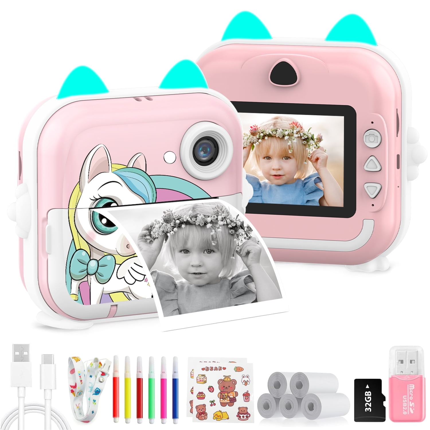 Kodak Memo Shot ERA Kids instant digital camera and photo label