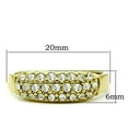 thumbnail image 2 of Womens Gold Ring 316L Stainless Steel Anillo Color Oro Para Mujer Ninas Acero Inoxidable with Top Grade Crystal in Clear Diana, 2 of 4