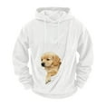 thumbnail image 4 of Dolkfu Corduroy Hoodies Men Pullover Pet Carrier Sweatshirts Loose Kanga Pocket Hooded Men Long Sleeve Shirt M, 4 of 8