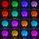 thumbnail image 4 of Lámpara de luna 3D oso de fresa luz LED 16 colores diámetro 15 cm Lámpara de noche estrellada cósmica con control remoto, 4 of 5