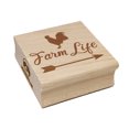 thumbnail image 1 of Farm Life Rooster Arrow Weathervane Square Rubber Stamp Stamping Scrapbooking Crafting - Large 2.75in, 1 of 7