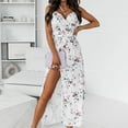thumbnail image 4 of Leutsin Robe Longue Décontractée Sans Manches à Imprimé Floral pour Femme, Grande Taille, pour Fête et Vacances, 4 of 8