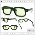 thumbnail image 2 of Urban Hipster Narrow Rectangle Horn Rim Plastic Retro Sunglasses All Green, 2 of 2